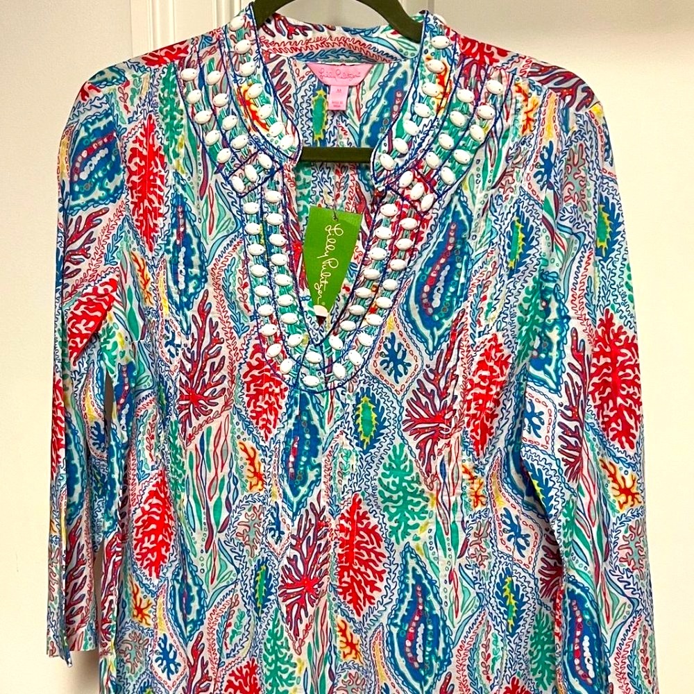 NWT Lilly Pulitzer Beaded Sarasota Tunic